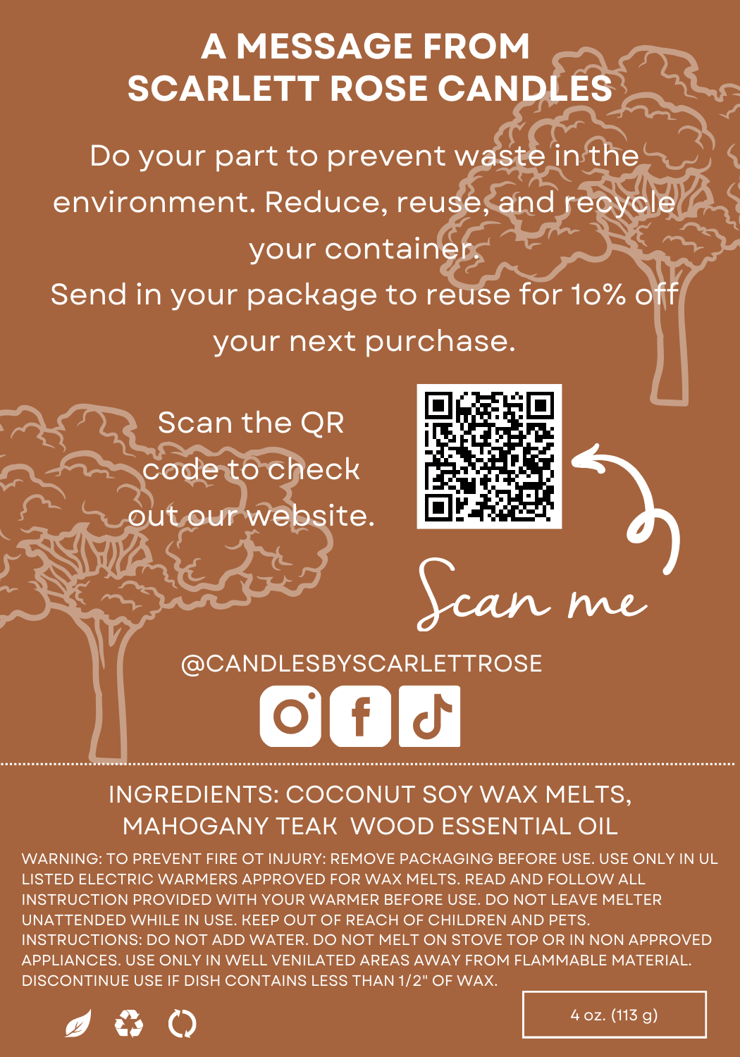 Mahogany Teakwood Melts